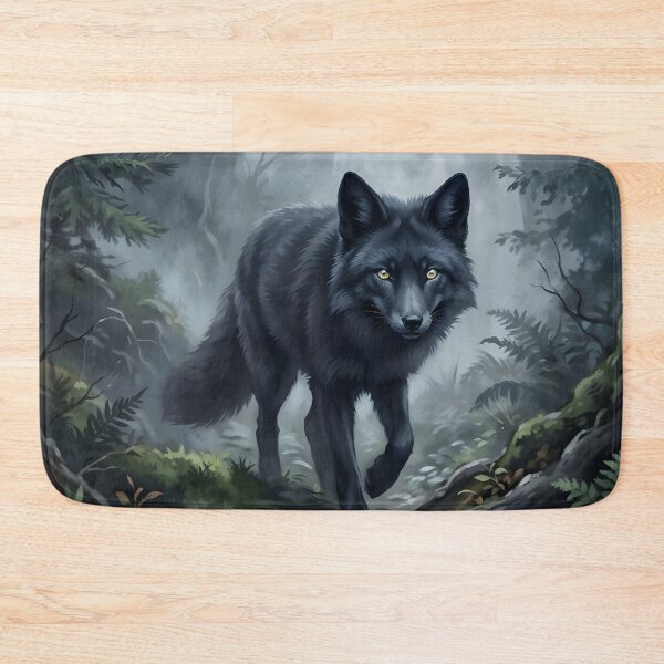 Item preview, Black Wolf Canis Lupus Dark Gothic Forest designed and sold by RubisLeaf.