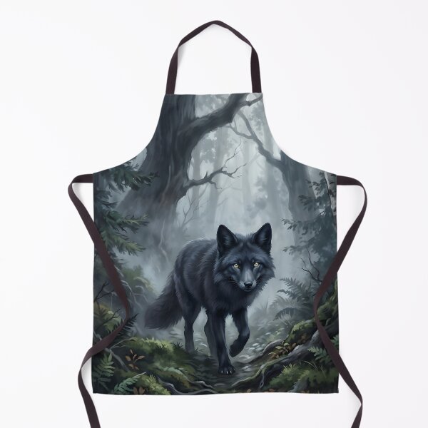 Item preview, Black Wolf Canis Lupus Dark Gothic Forest designed and sold by RubisLeaf.