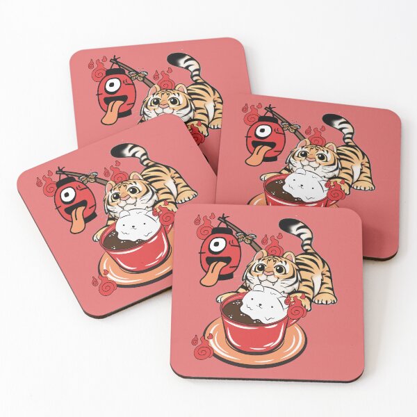 Item preview, Kawaii Tiger and Chochin Obake Coffee designed and sold by Kanniax.