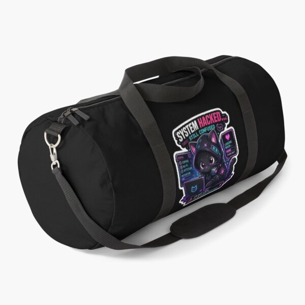 Item preview, System Hacked… Still Confused Funny Cyberpunk Cat Sticker | Cute Hacker Cat Meme | Neon Kawaii Tech Aesthetic designed and sold by Digital_products_0111.