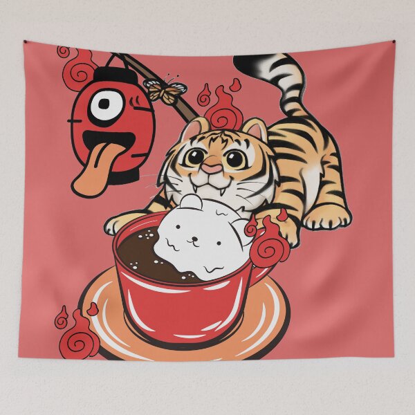 Item preview, Kawaii Tiger and Chochin Obake Coffee designed and sold by Kanniax.