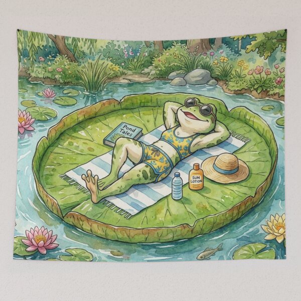 Item preview, Sunbathing frog designed and sold by The King's general goods.