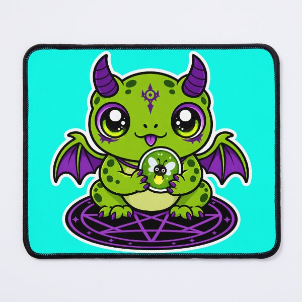 Item preview, Cute Demon Frog Holding Firefly – Kawaii Gothic Fantasy Creature T-Shirt Design designed and sold by UrsaForge.