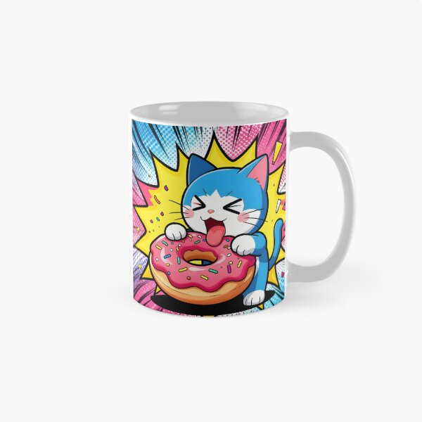 Item preview, Cartoon Cat with Donut Delight designed and sold by Shelley Loewnau-Jones Studio.