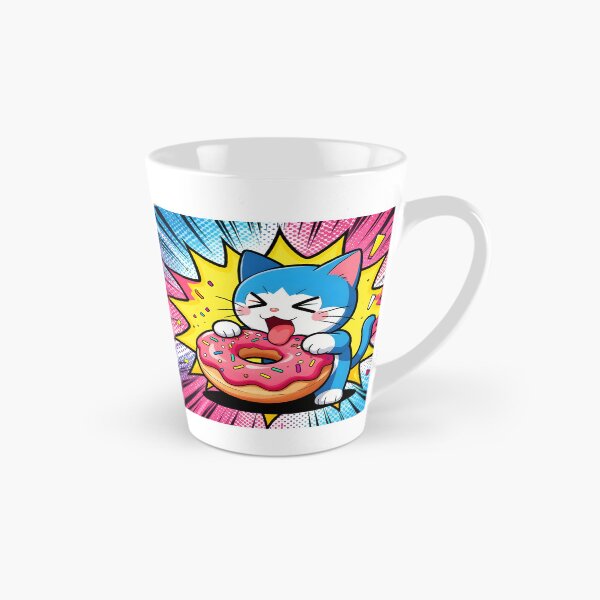 Item preview, Cartoon Cat with Donut Delight designed and sold by Shelley Loewnau-Jones Studio.