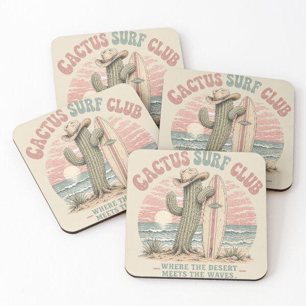Item preview, Cactus Surf Club - Retro Desert Beach Sunset designed and sold by rygenr8.