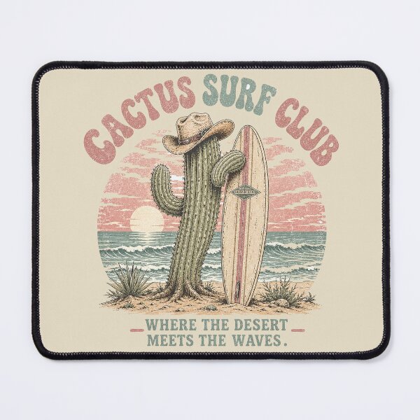 Item preview, Cactus Surf Club - Retro Desert Beach Sunset designed and sold by rygenr8.