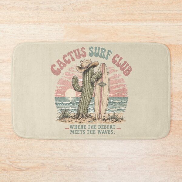 Item preview, Cactus Surf Club - Retro Desert Beach Sunset designed and sold by rygenr8.