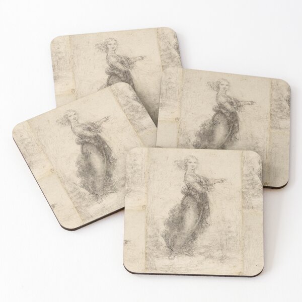 Item preview, A Woman in a Landscape by Leonardo da Vinci: High Renaissance Drawing Poster designed and sold by artofuniverse.