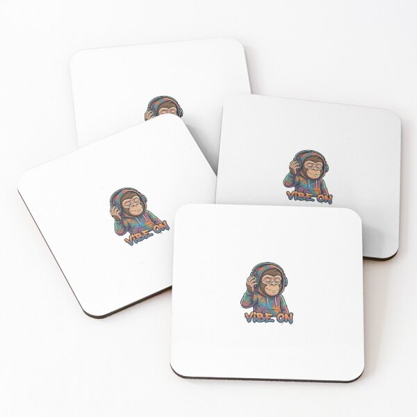 Item preview, Vibe On Monkey Sticker | Chill Music Meme | Rapper Cartoon Style designed and sold by Newkidshub.