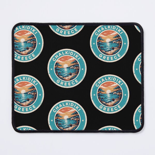 Item preview, Chalkidiki Greece Sunset Coastal Travel Badge designed and sold by ChillDrop.