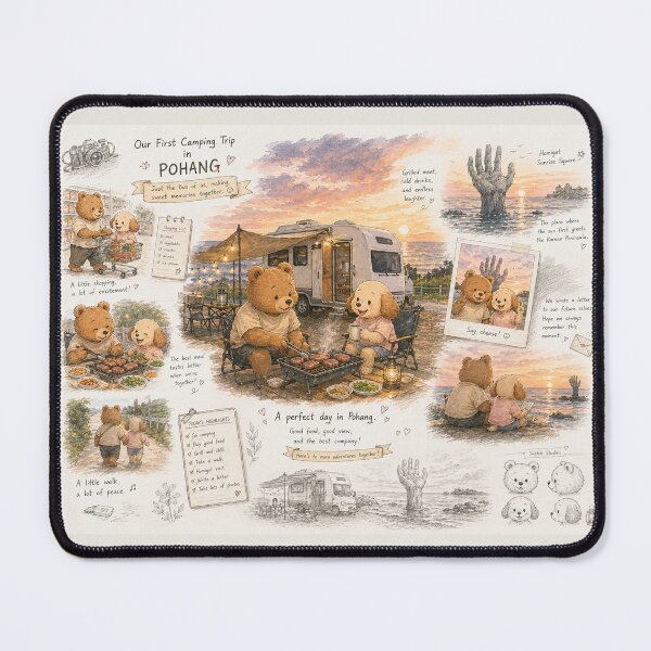 Item preview, Our First Camping Trip in Pohang designed and sold by bubuandfriends.
