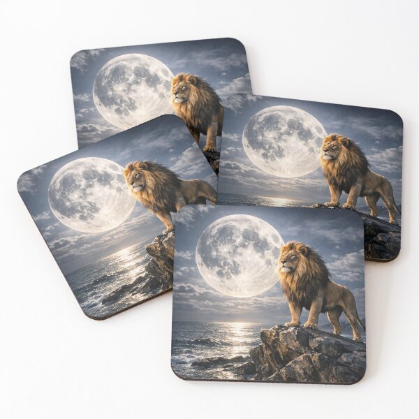 Item preview, Majestic Lion Standing on a Mountain Peak designed and sold by MJMVisuals.