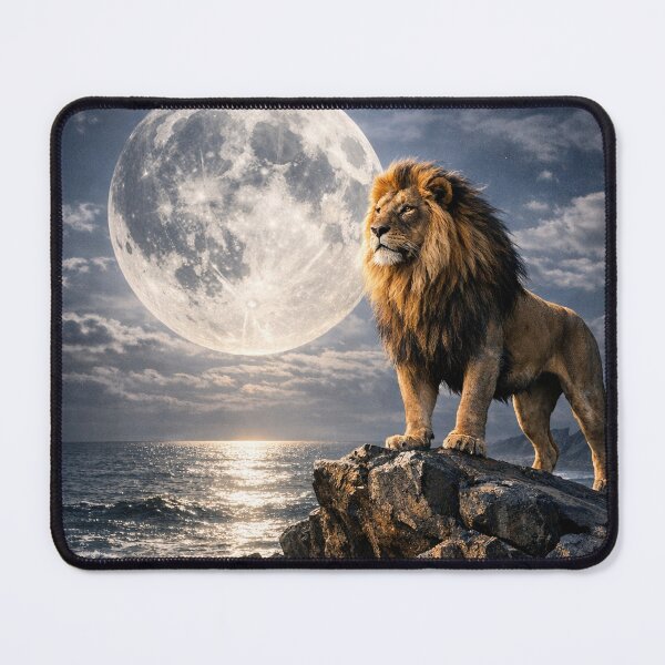 Item preview, Majestic Lion Standing on a Mountain Peak designed and sold by MJMVisuals.