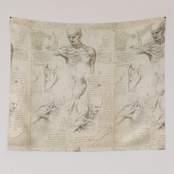 Item preview, Anatomic Drawing by Leonardo da Vinci: Renaissance anatomical study poster designed and sold by artofuniverse.