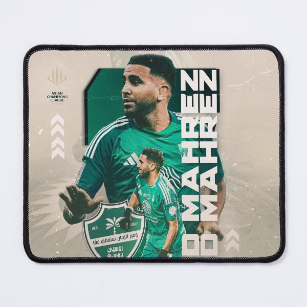 Item preview, Riyad Mahrez #7 - Al-Ahli Saudi Pro League Graphic Art designed and sold by Shopunte.