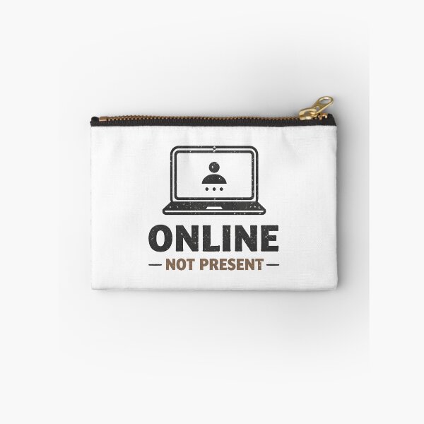 Item preview, Online Not Present Shirt Remote Work Humor Introvert Minimal Vintage Tee designed and sold by WorkXPlay.