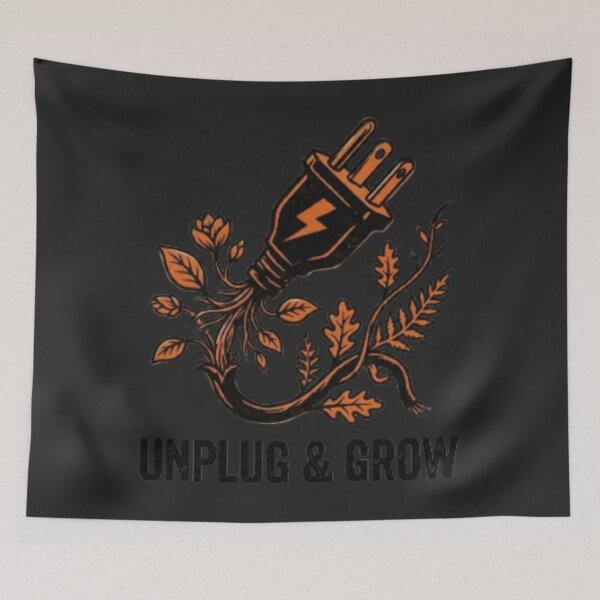 Item preview, Unplug & Grow - Natural Punk Aesthetic Graphic designed and sold by InnerwayStudio.