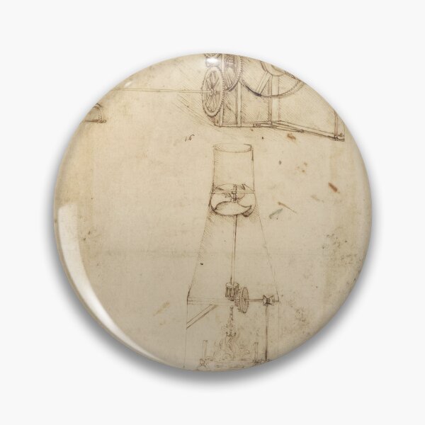 Item preview, Atlantic Codex Codex Atlanticus by Leonardo da Vinci: Mechanical Study Poster designed and sold by artofuniverse.