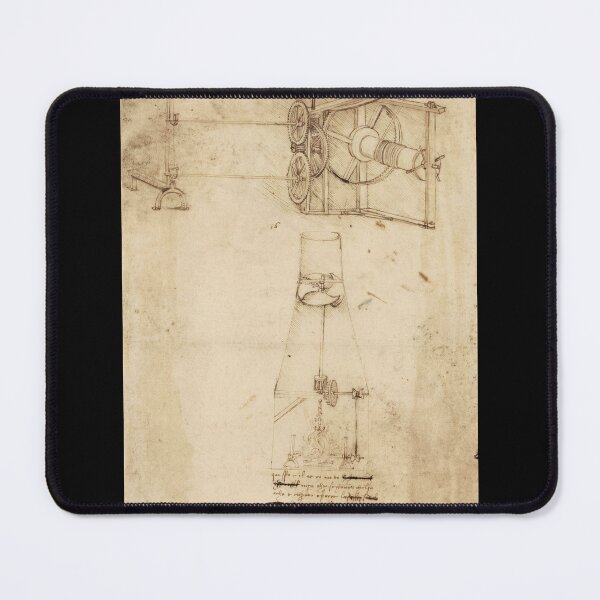 Item preview, Atlantic Codex Codex Atlanticus by Leonardo da Vinci: Mechanical Study Poster designed and sold by artofuniverse.