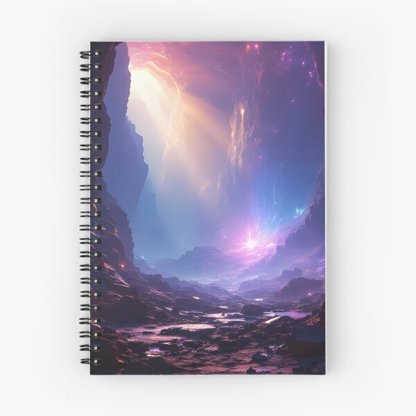 Item preview, Cosmic Light Portal Cave – Sci Fi Fantasy Universe Landscape designed and sold by DreamyWallVibes.