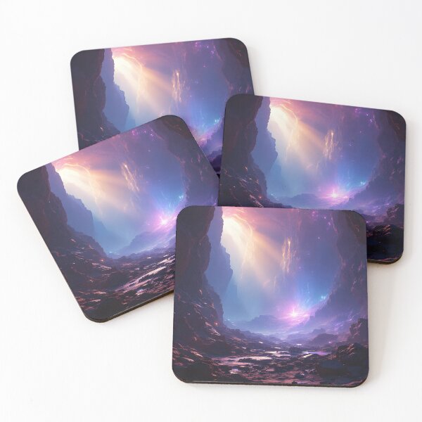 Item preview, Cosmic Light Portal Cave – Sci Fi Fantasy Universe Landscape designed and sold by DreamyWallVibes.