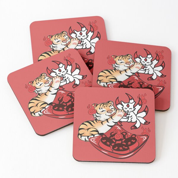 Item preview, Kawaii Tiger and Kitsune Nine Tailed Fox designed and sold by Kanniax.