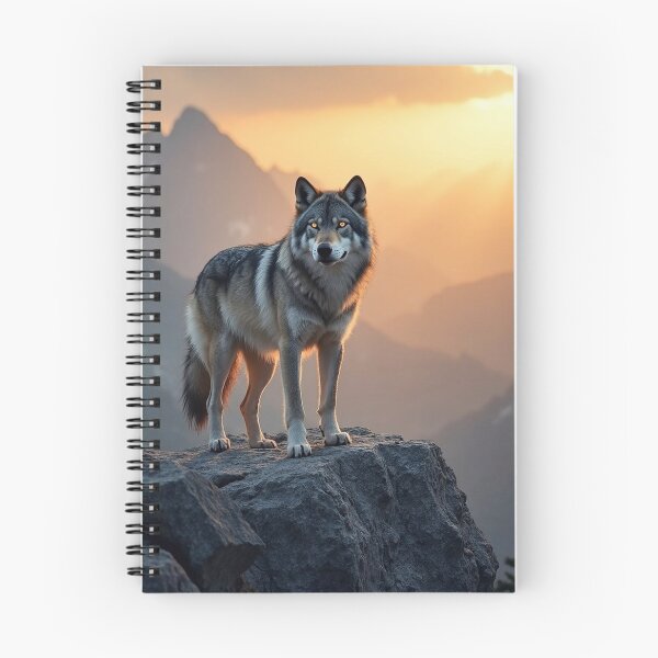 Item preview, Lone Wolf on a High Mountain Cliff designed and sold by MJMVisuals.