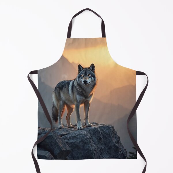 Item preview, Lone Wolf on a High Mountain Cliff designed and sold by MJMVisuals.