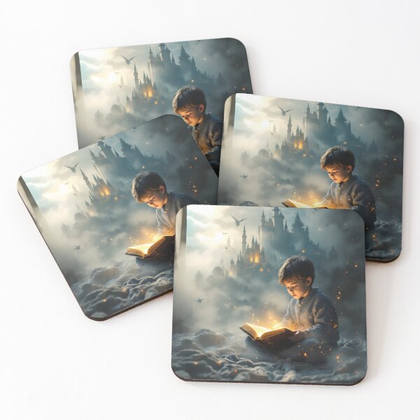 Item preview, Magical Storybook Dream – Fantasy Castle Glow Art Print designed and sold by DreamyWallVibes.