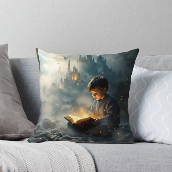 Item preview, Magical Storybook Dream – Fantasy Castle Glow Art Print designed and sold by DreamyWallVibes.