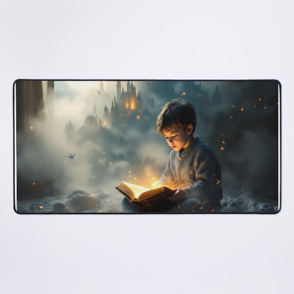 Item preview, Magical Storybook Dream – Fantasy Castle Glow Art Print designed and sold by DreamyWallVibes.