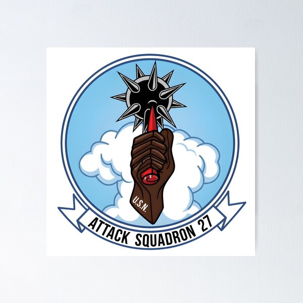 Item preview, Insignia of Attack Squadron 27 (VA-27) "Royal Maces" designed and sold by CharlieDesings.