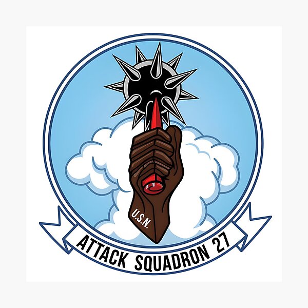 Item preview, Insignia of Attack Squadron 27 (VA-27) "Royal Maces" designed and sold by CharlieDesings.