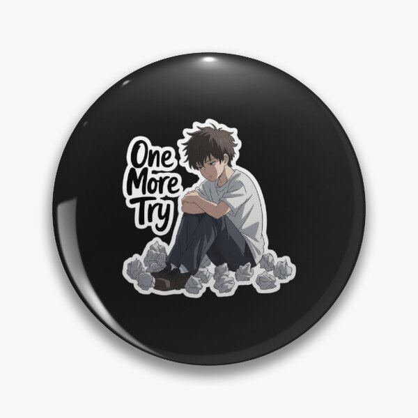 Item preview, One More Try Motivational – Anime Style Perseverance designed and sold by Scroll-Culture.