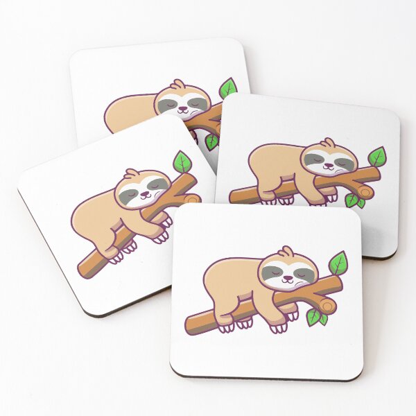 Item preview, Lazy Sloth Sleeping on a Tree Branch designed and sold by mbtikt.