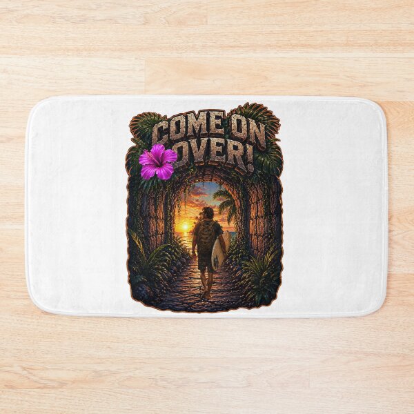 Item preview, Come On Over – Tropical Tunnel Surfer Sunset T-Shirt designed and sold by Aimetoi.