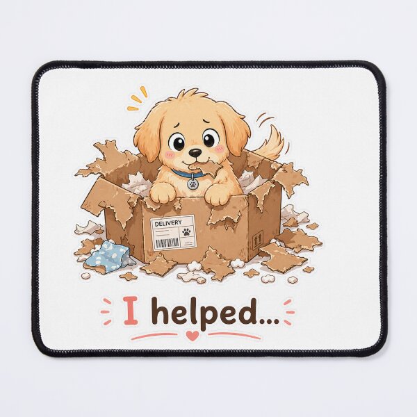 Item preview, Dog Delivery Box Disaster I Helped Chaos Moment designed and sold by Sadia Jannat.