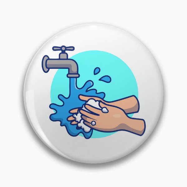 Item preview, Washing Hands with Soap and Water Illustration designed and sold by mbtikt.