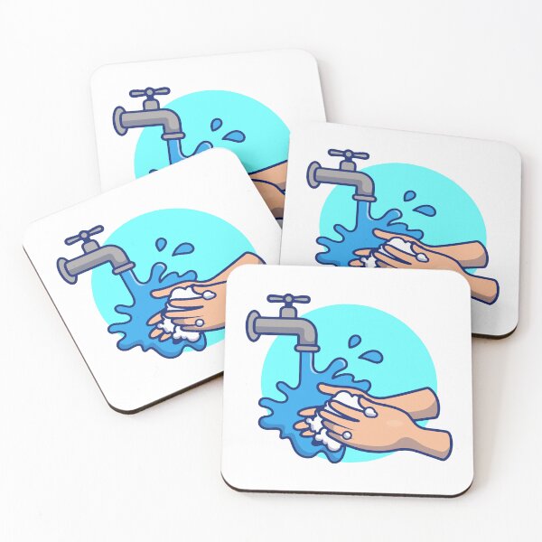 Item preview, Washing Hands with Soap and Water Illustration designed and sold by mbtikt.