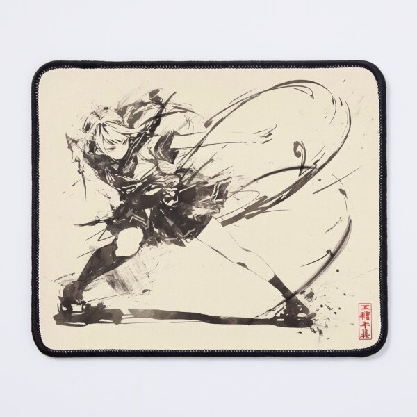 Item preview, Japanese Ink Art Warrior – Anime Style Action Design designed and sold by EchoWave11.