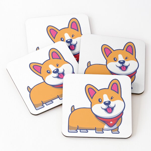 Item preview, Cute Winking Corgi Dog wearing Red Bandana designed and sold by mbtikt.