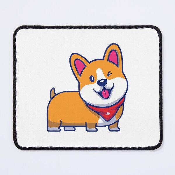 Item preview, Cute Winking Corgi Dog wearing Red Bandana designed and sold by mbtikt.
