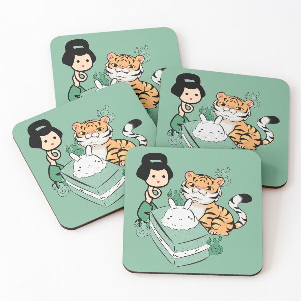 Item preview, Kawaii Tiger, Rokurokubi & Mooncake designed and sold by Kanniax.