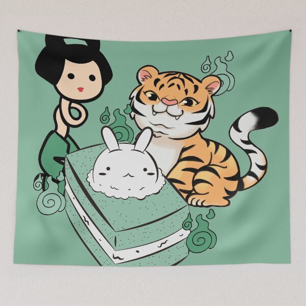 Item preview, Kawaii Tiger, Rokurokubi & Mooncake designed and sold by Kanniax.