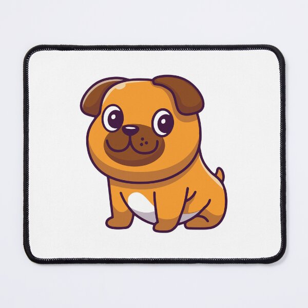 Item preview, Cute Kawaii Pug Dog Cartoon Sticker designed and sold by mbtikt.