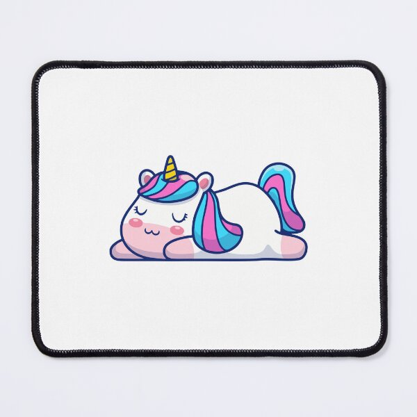Item preview, Lazy Sleeping Kawaii Unicorn Pastel Sticker designed and sold by mbtikt.