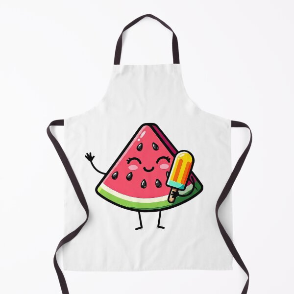 Artikelvorschau, Sommerliche Wassermelonen-Vibes – Niedliche Kawaii-Frucht mit Eiscreme und Flip-Flops entworfen und verkauft von jo-e-basta.