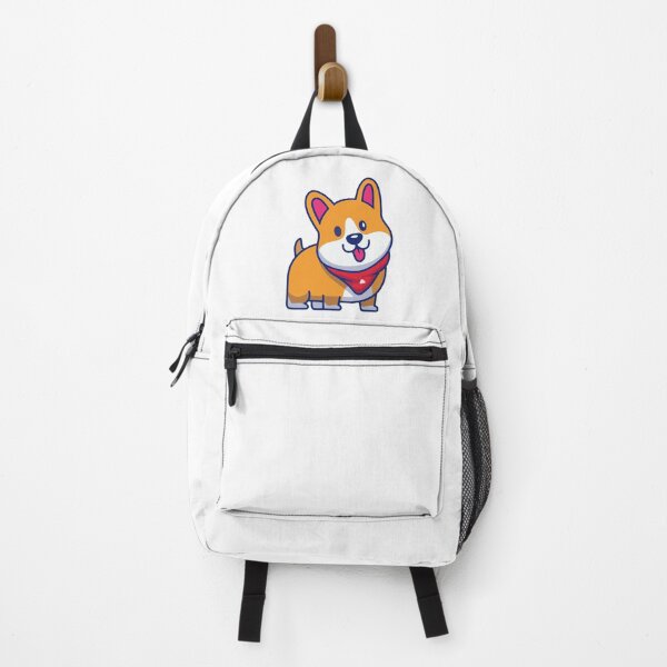 Item preview, Happy Kawaii Corgi Dog with Red Bandana Sticker designed and sold by mbtikt.