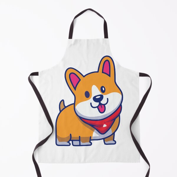 Item preview, Happy Kawaii Corgi Dog with Red Bandana Sticker designed and sold by mbtikt.